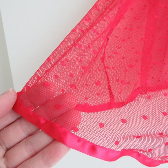 DAISY FUENTES Lace Babydoll Teddy Bra Mesh Negligee Pinup Sexy Y2K - Size M - Picture 5 of 16